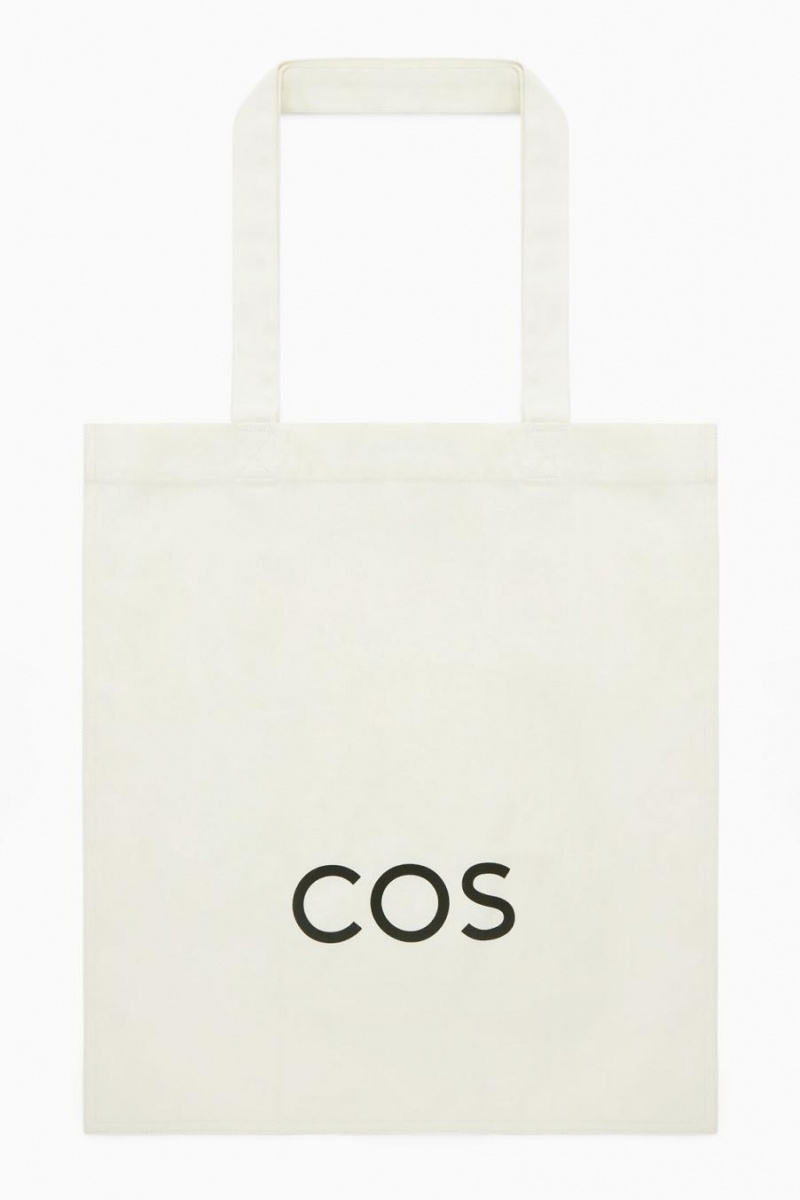 COS Cos Vászon Tote Táska Női Fehér | IQF-751483