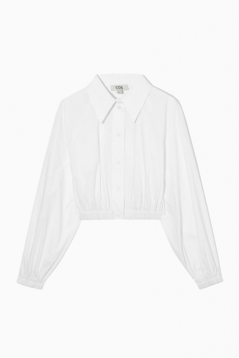COS Cropped Elasticated Ing Női Fehér | WRZ-581640