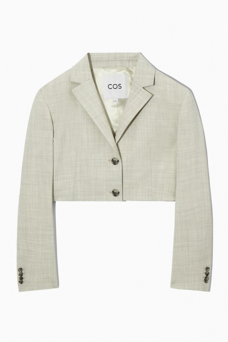 COS Cropped Gyapjú Blézer Női Szürke | WSQ-038762