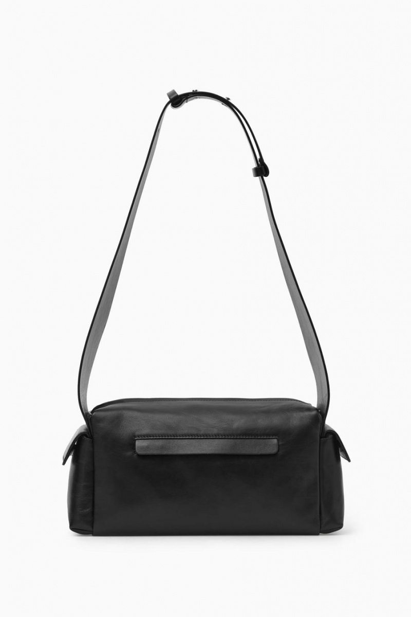 COS Crossbody Pocket - Bőr Táska Női Fekete | LQY-938710