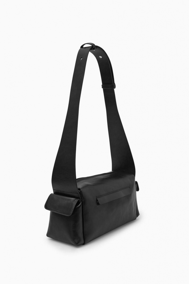 COS Crossbody Pocket - Bőr Táska Női Fekete | LQY-938710
