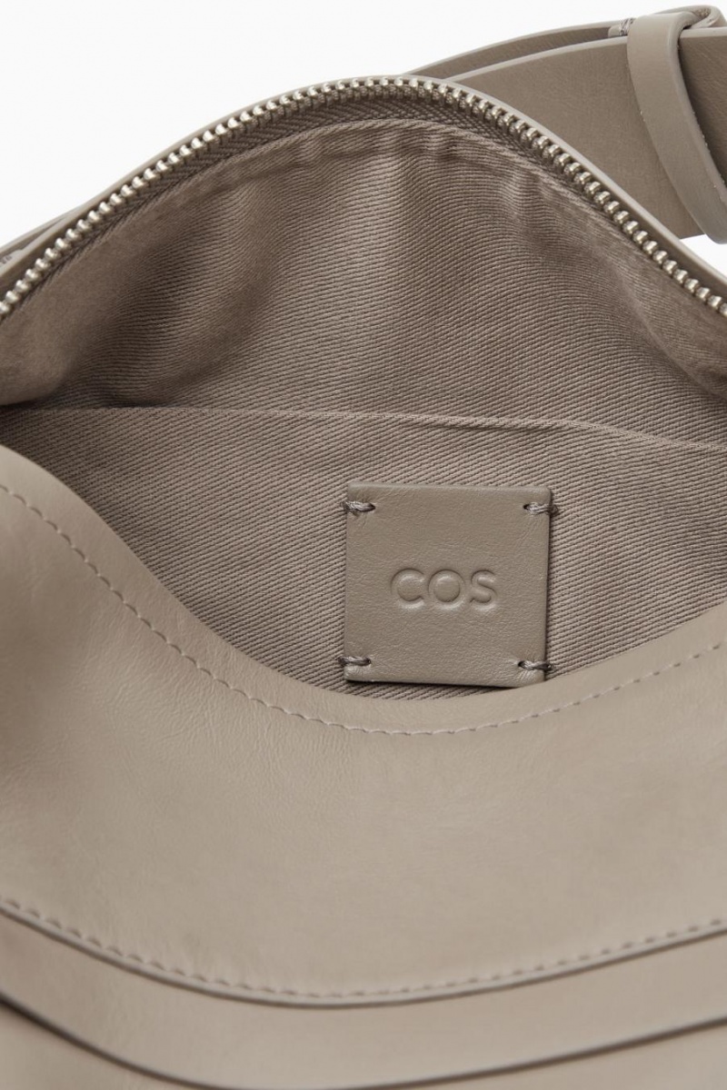COS Crossbody Pocket - Bőr Táska Női Sötétbézs | YGL-645297
