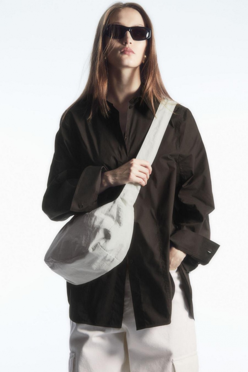 COS Crossbody Saddle - Nejlon Táska Férfi Szürke | HUL-956873