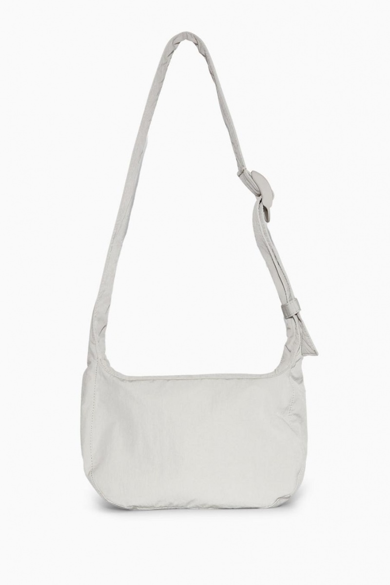 COS Crossbody Saddle - Nejlon Táska Férfi Világos Szürke | UHT-873506