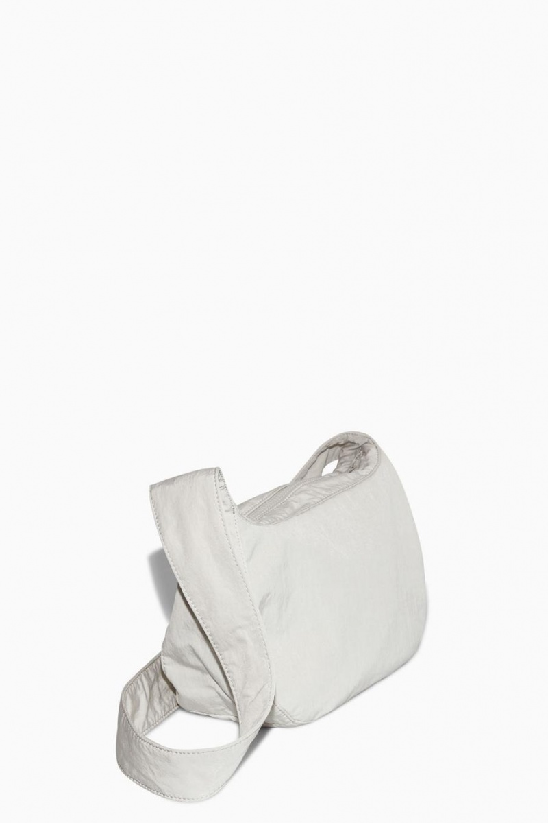 COS Crossbody Saddle - Nejlon Táska Férfi Világos Szürke | UHT-873506