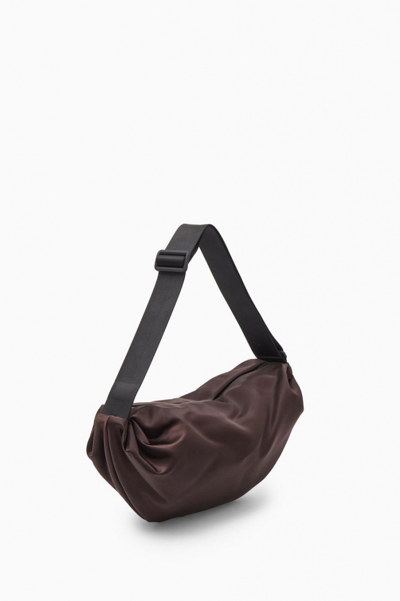 COS Crossbody - Nejlon Táska Női Sötétbarna | AXW-719256