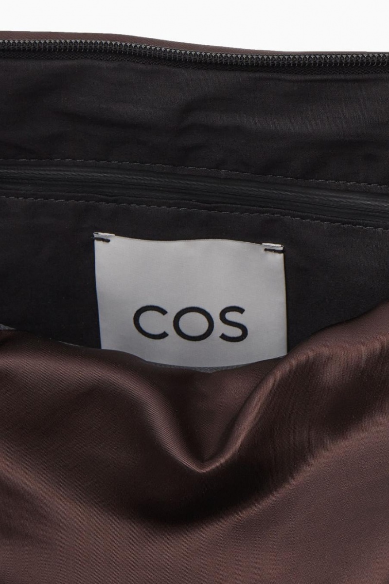COS Crossbody - Nejlon Táska Női Sötétbarna | AXW-719256