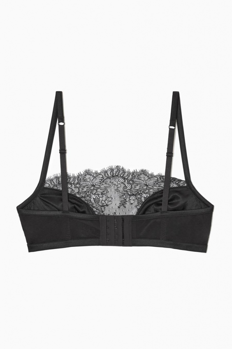 COS Csipke-trimmed Melltartó Női Fekete | OIW-623097