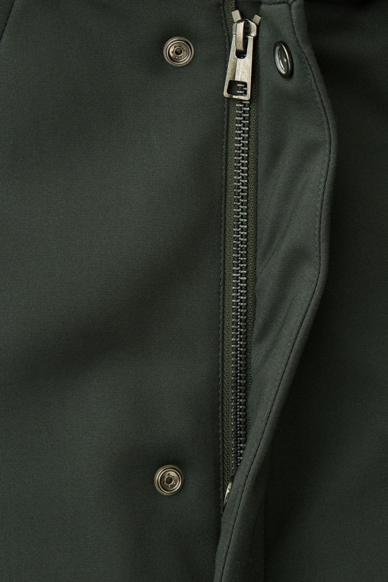 COS Csuklyás Párnázott Parka Férfi Sötétzöld | APZ-152036