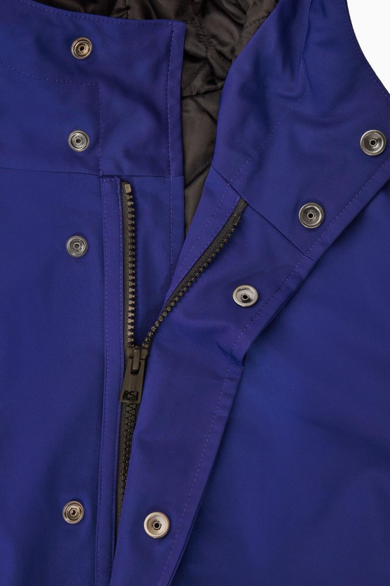 COS Csuklyás Párnázott Parka Férfi Világos Kék | XBU-417985