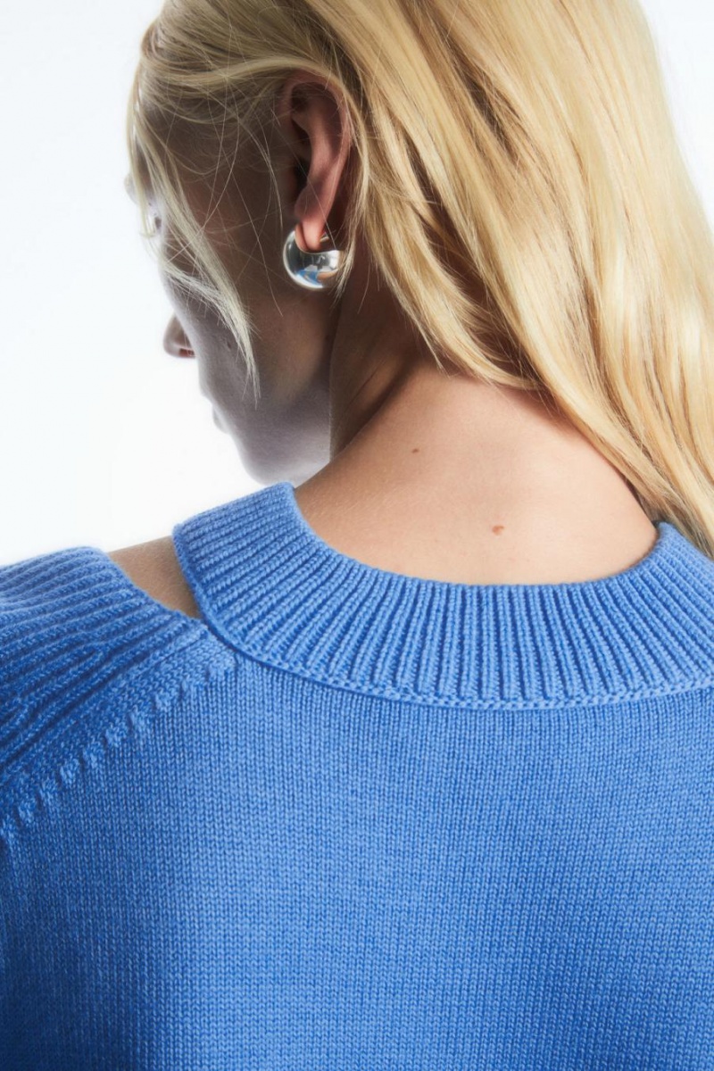 COS Deconstructed Gyapjú Jumpers Női Kék | HJL-534619