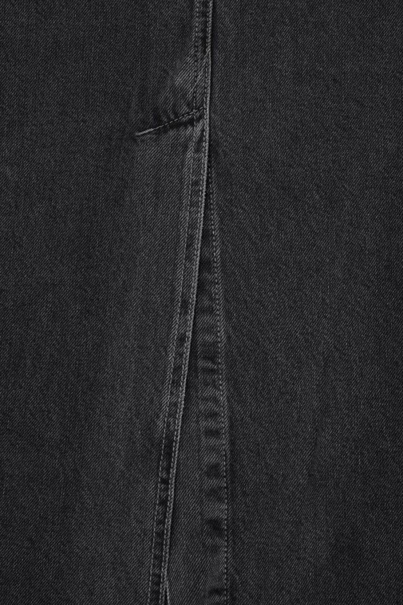 COS Denim Maxi Szoknya Női Fekete | ZRO-186479