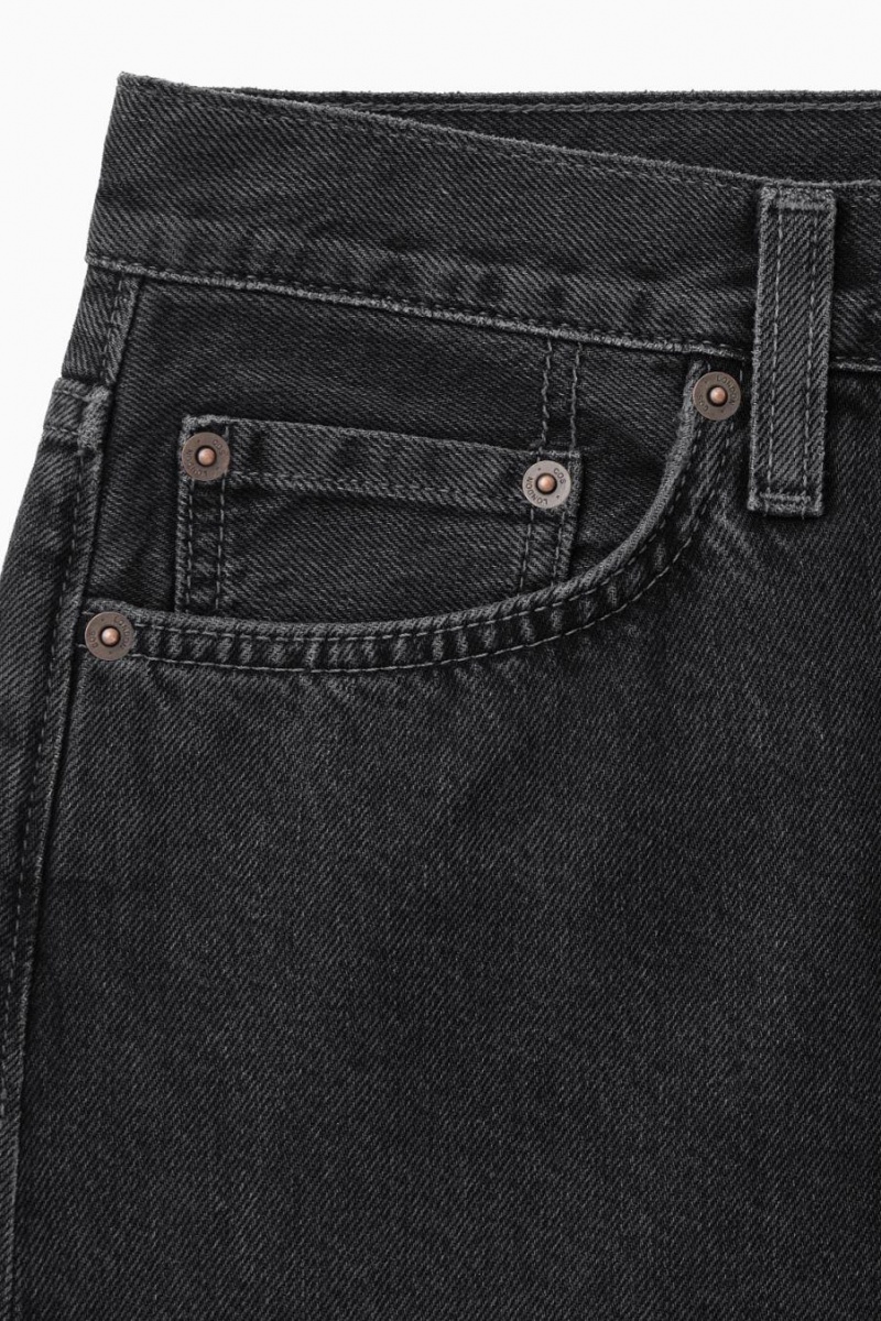 COS Denim Maxi Szoknya Női Fekete | ZRO-186479