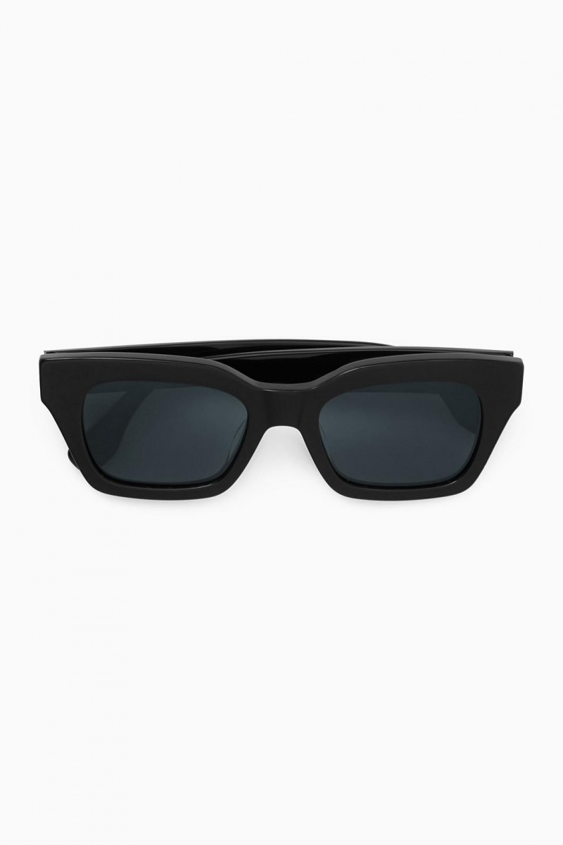 COS D-frame Napszemüvegek Férfi Fekete | UMG-432985