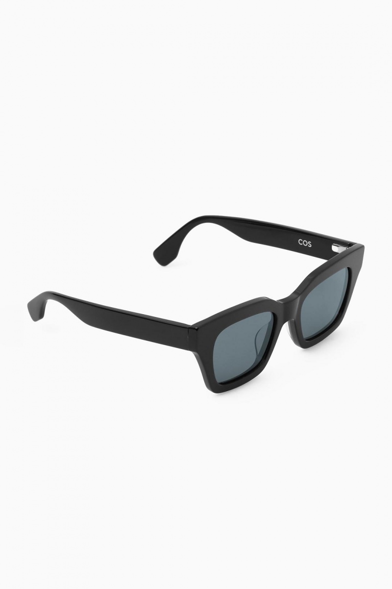 COS D-frame Napszemüvegek Férfi Fekete | UMG-432985