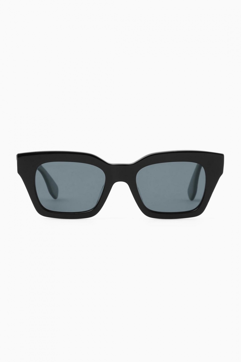 COS D-frame Napszemüvegek Férfi Fekete | UMG-432985