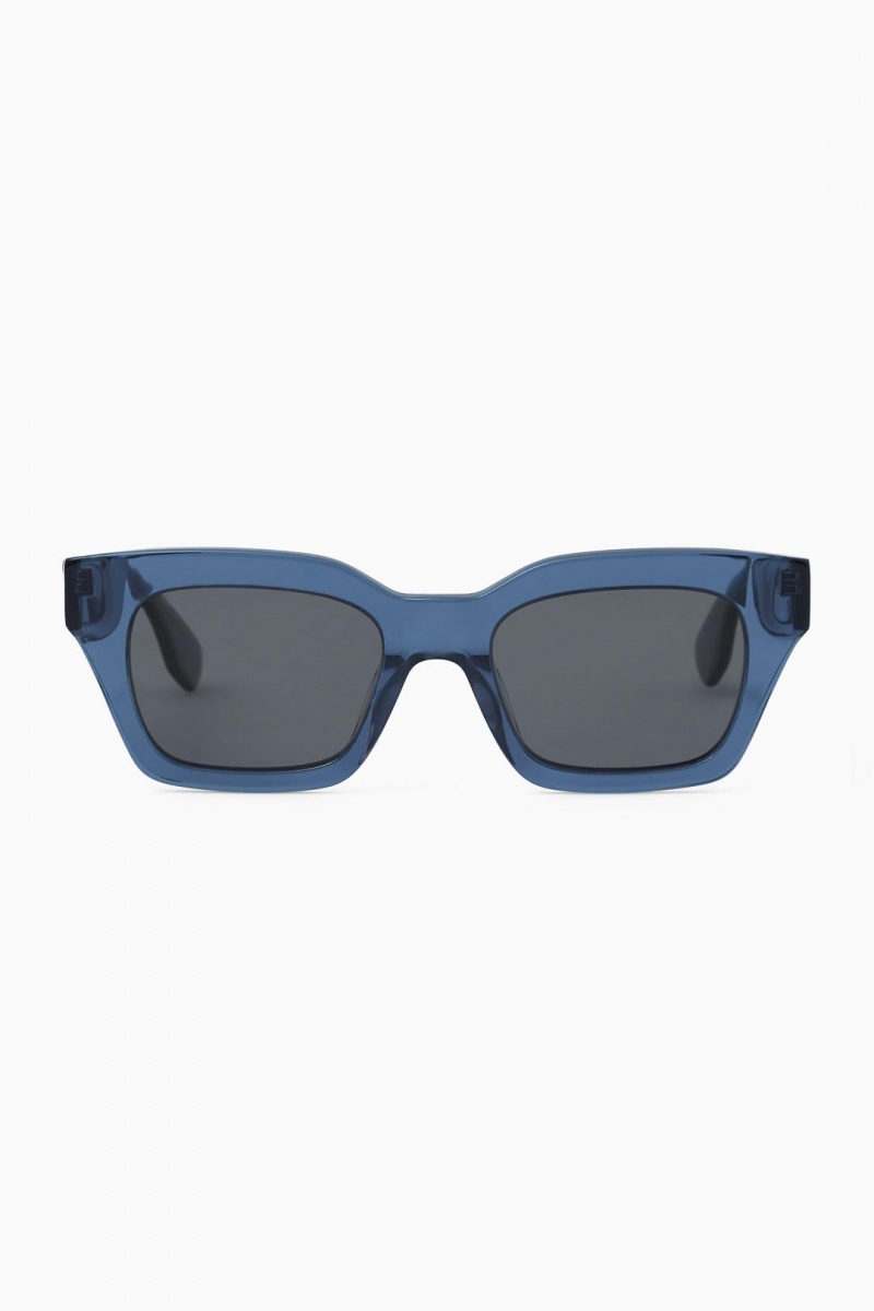 COS D-frame Napszemüvegek Férfi Kék | JRA-546329