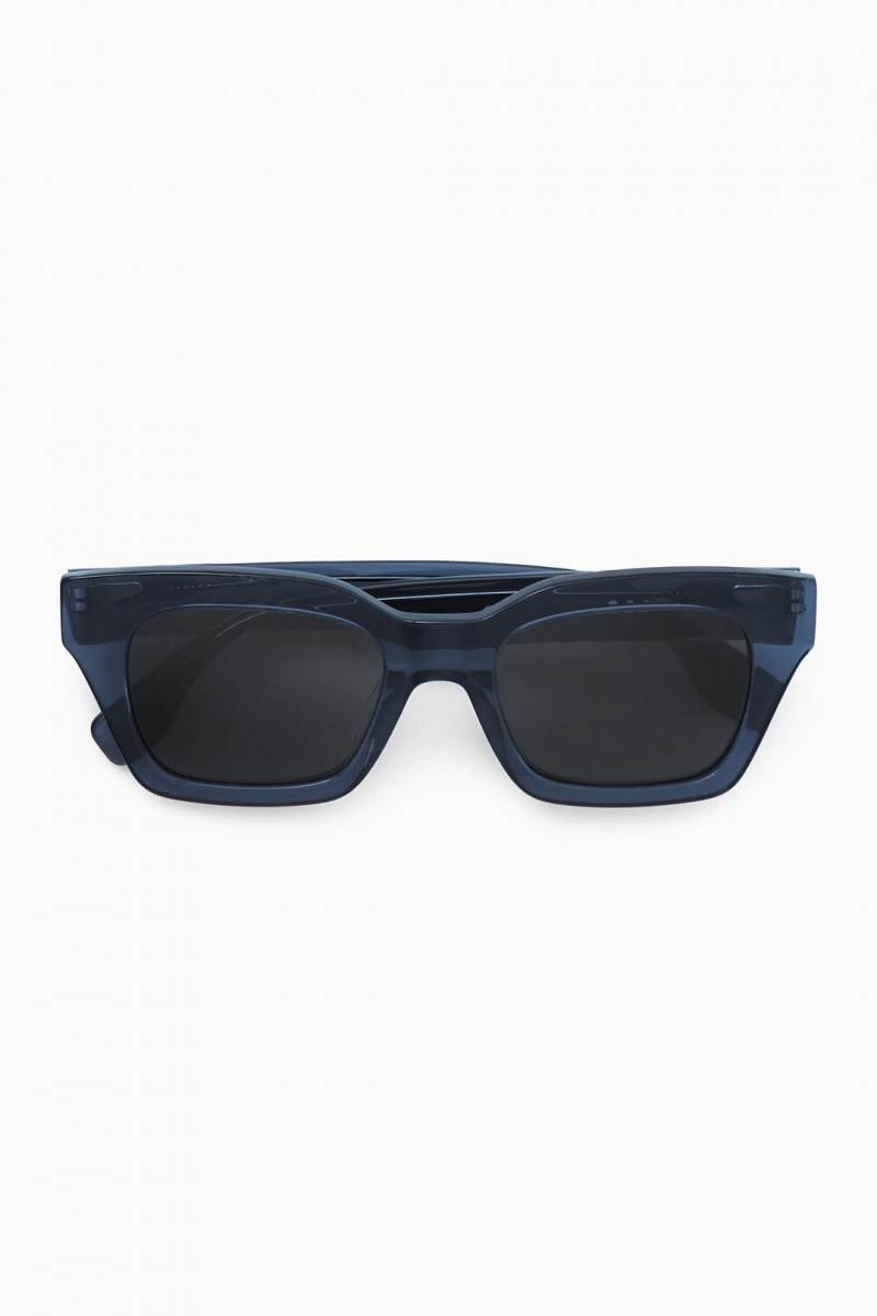COS D-frame Napszemüvegek Férfi Kék | JRA-546329