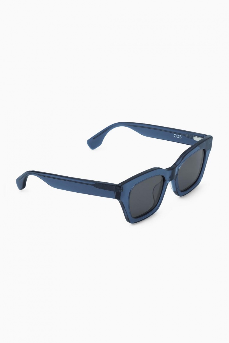 COS D-frame Napszemüvegek Férfi Kék | JRA-546329