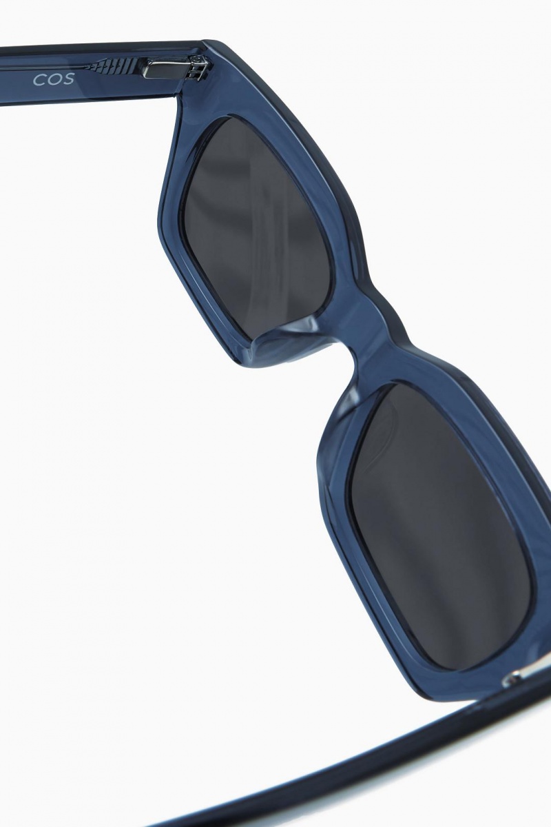 COS D-frame Napszemüvegek Férfi Kék | JRA-546329