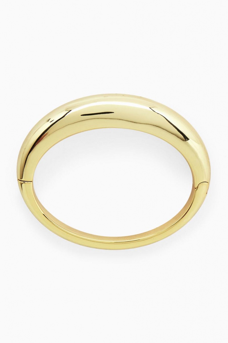 COS Domed Curved Merev Karperec Női Arany | JER-408962