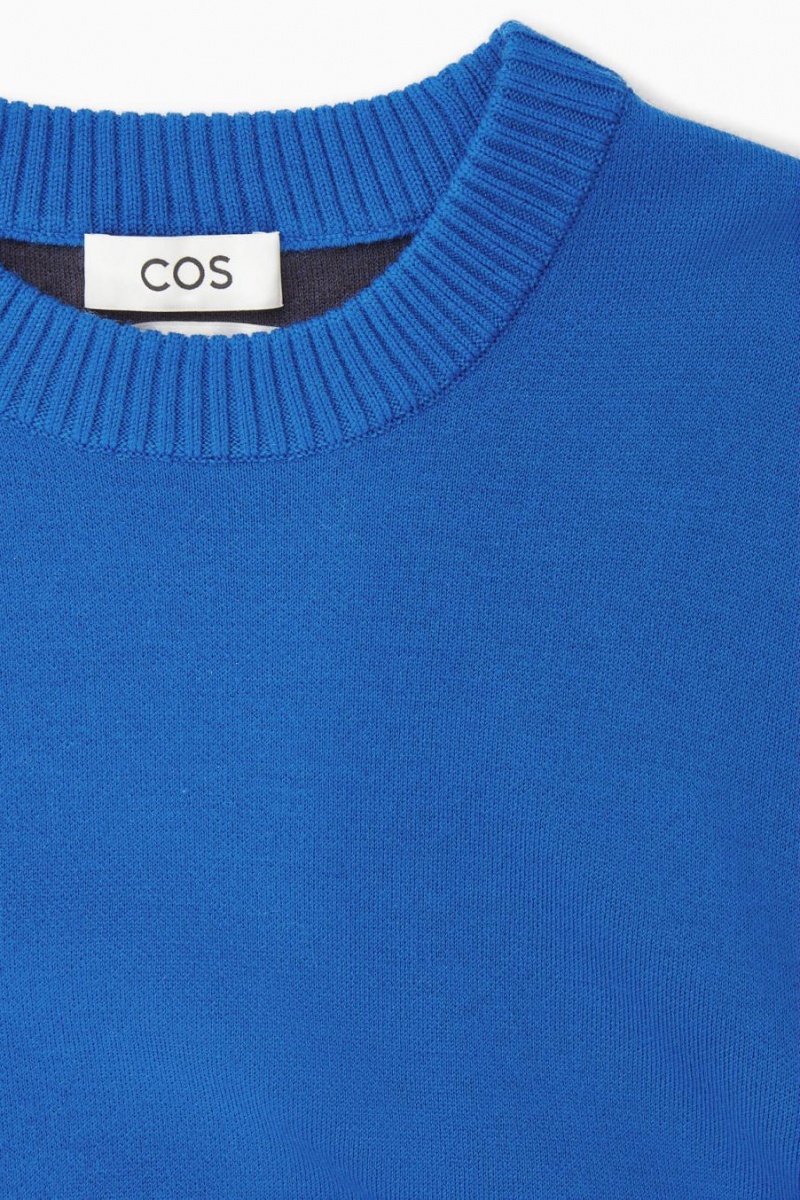 COS Double-faced Merino Gyapjú Jumpers Férfi Kék | DGS-459208