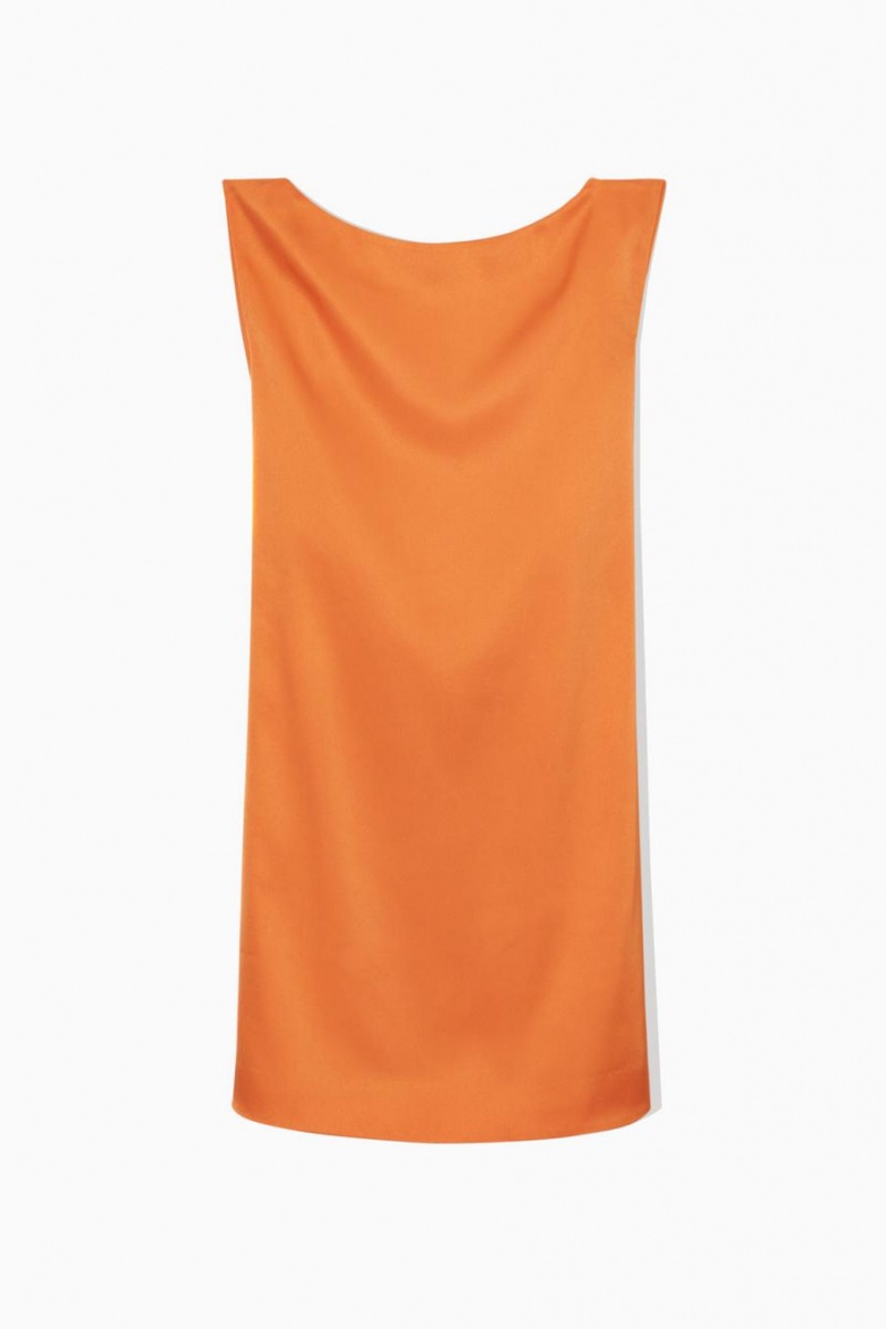 COS Draped Open-back Mini Ruha Női Narancssárga | PIO-816473