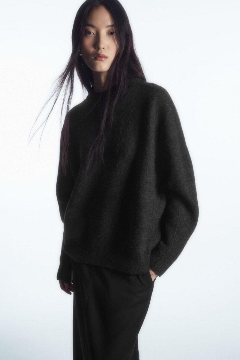 COS Dropped-shoulder Boiled-wool Jumpers Női Sötétszürke | SDA-947365
