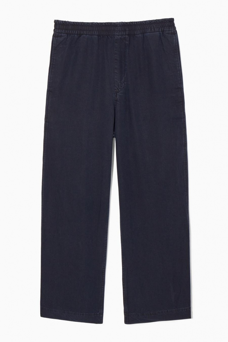 COS Egyenes-leg Könnyű Denim Nadrág Férfi Sötétkék | FSV-635497