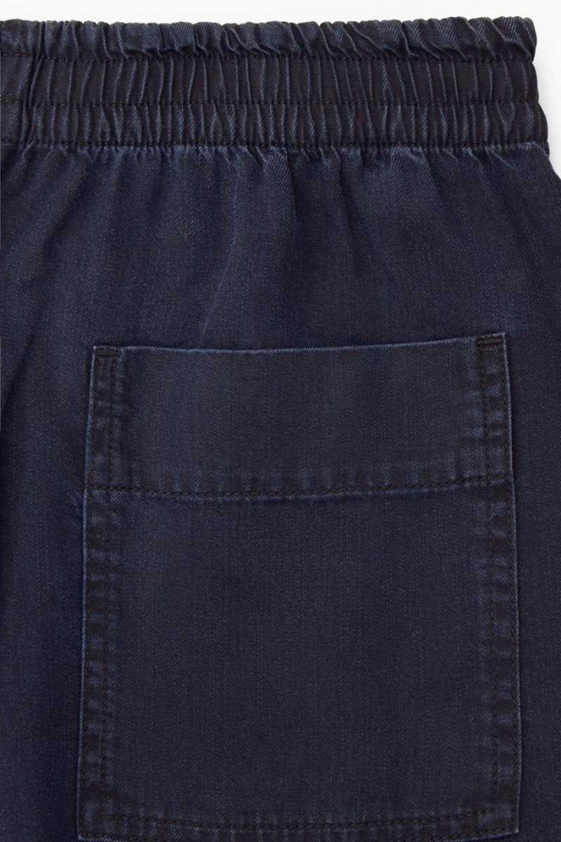 COS Egyenes-leg Könnyű Denim Nadrág Férfi Sötétkék | FSV-635497
