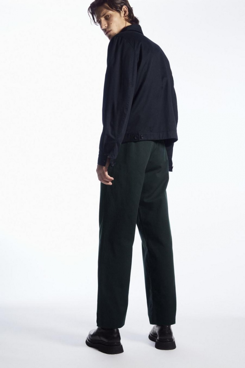 COS Egyenes-leg Relaxed Utility Nadrág Férfi Sötétszürke | MTZ-941203