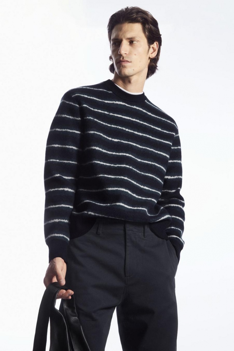 COS Egyenes-leg Relaxed Utility Nadrág Férfi Sötétkék | JWA-893427