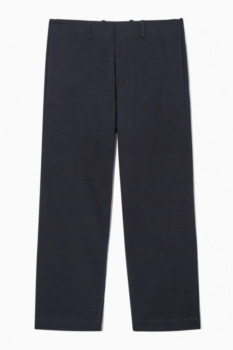 COS Egyenes-leg Relaxed Utility Nadrág Férfi Sötétkék | JWA-893427
