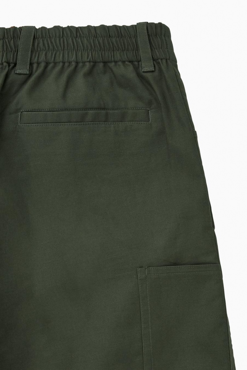 COS Egyenes-leg Utility Nadrág Férfi Sötétkhaki | SDF-896503