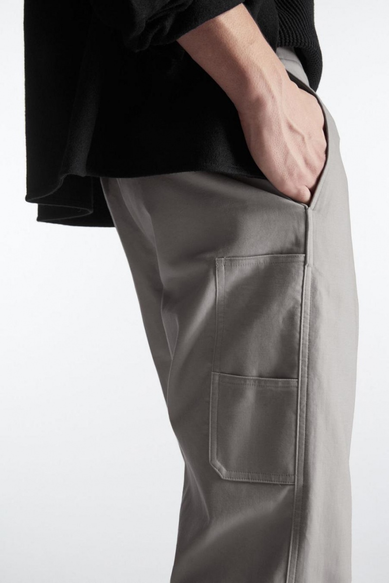 COS Egyenes-leg Utility Nadrág Férfi Szürke | SDL-275390
