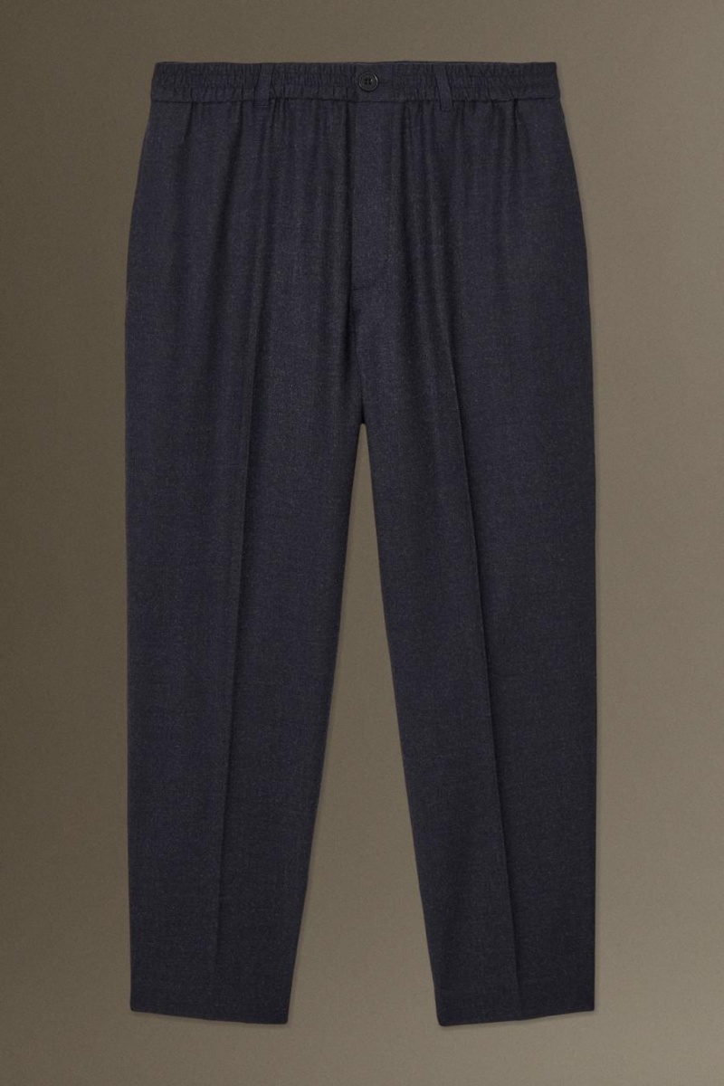 COS Elasticated Gyapjú-flannel - Tapered Blézer Férfi Sötétkék | OXF-150834