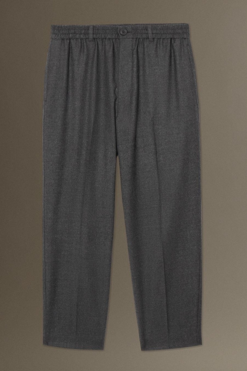 COS Elasticated Gyapjú-flannel - Tapered Blézer Férfi Szürke | YZO-507864