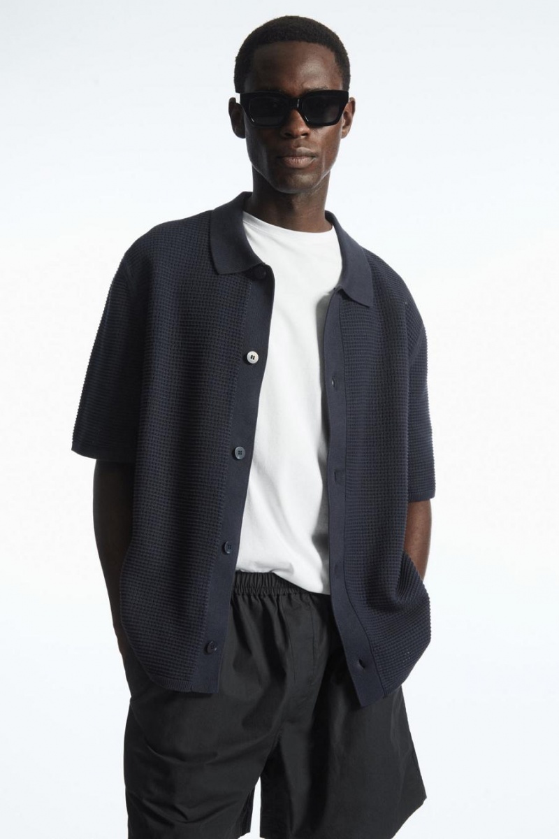 COS Elasticated Poplin Rövidnadrág Férfi Fekete | UVP-281406
