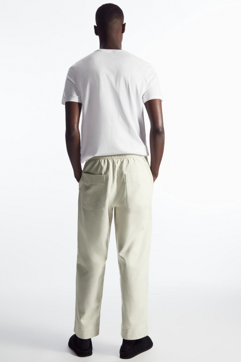 COS Elasticated Twill Nadrág Férfi Fehér | PEY-263895