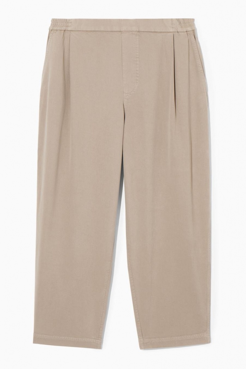 COS Elasticated Twill Nadrág Férfi Szürke | TVD-504397