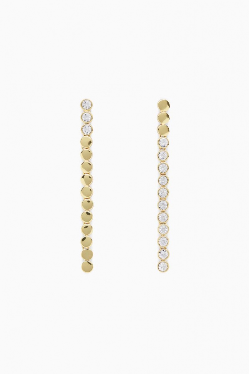 COS Embellished Mismatched Drop Fülbevalók Női Arany | KCA-340918