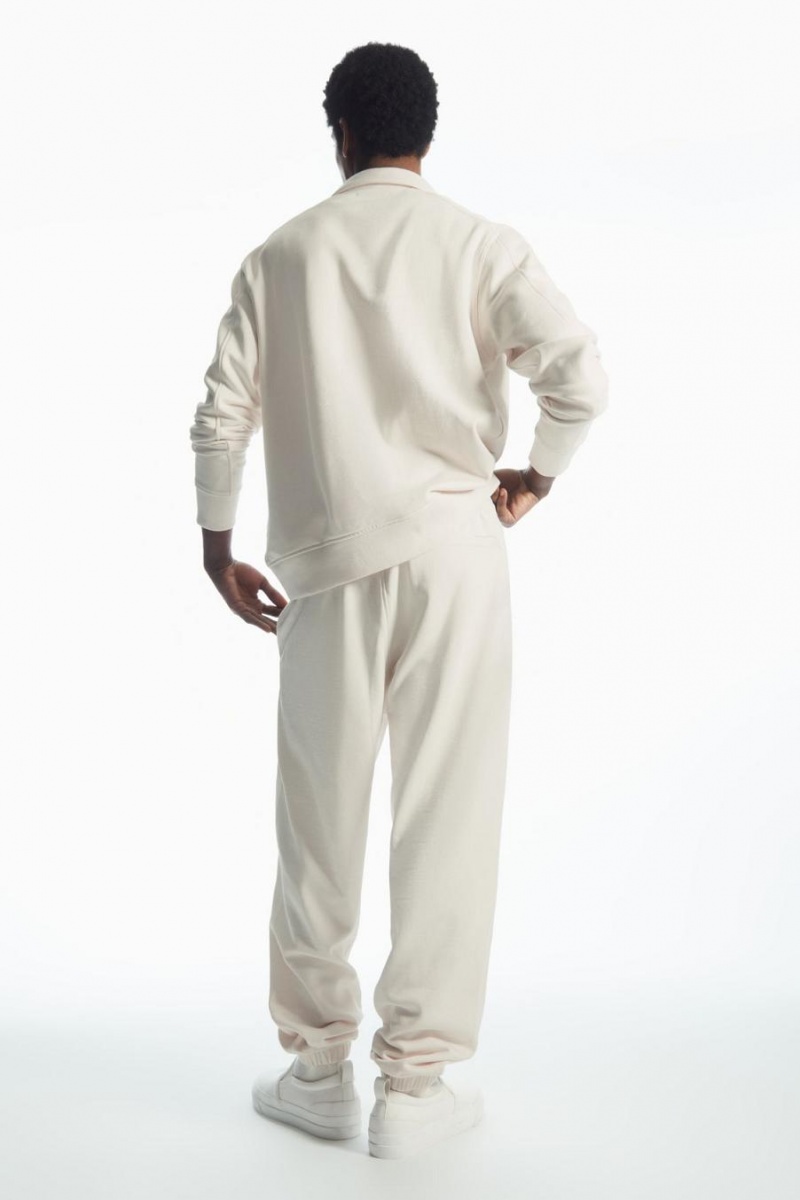 COS Fleece-back Nadrág Férfi Krém | OLX-247318