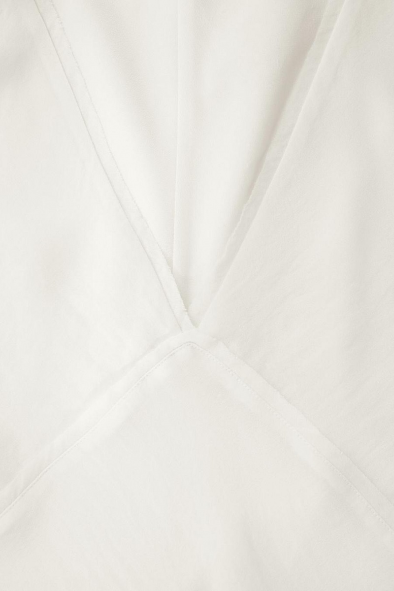COS Floaty Asymmetric Midi Ruha Női Fehér | LXB-196857