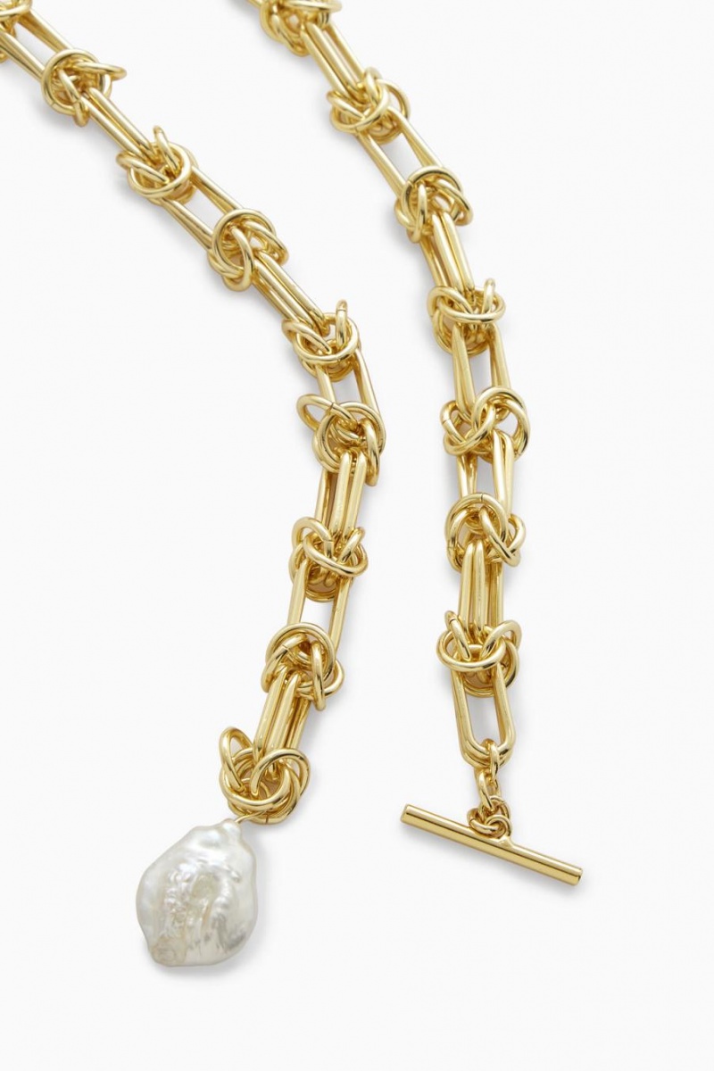COS Freshwater Pearl Chain Öv Női Arany | AUJ-712853