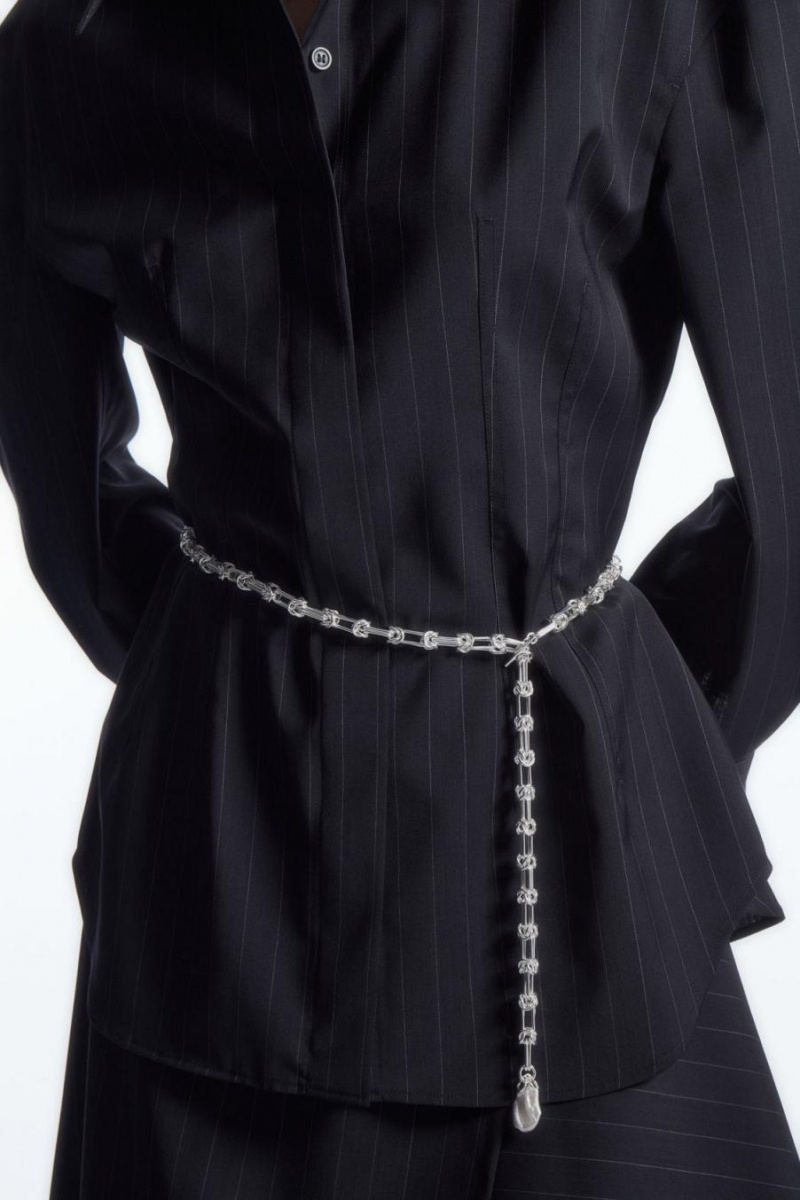 COS Freshwater Pearl Chain Öv Női Titán | USH-543789