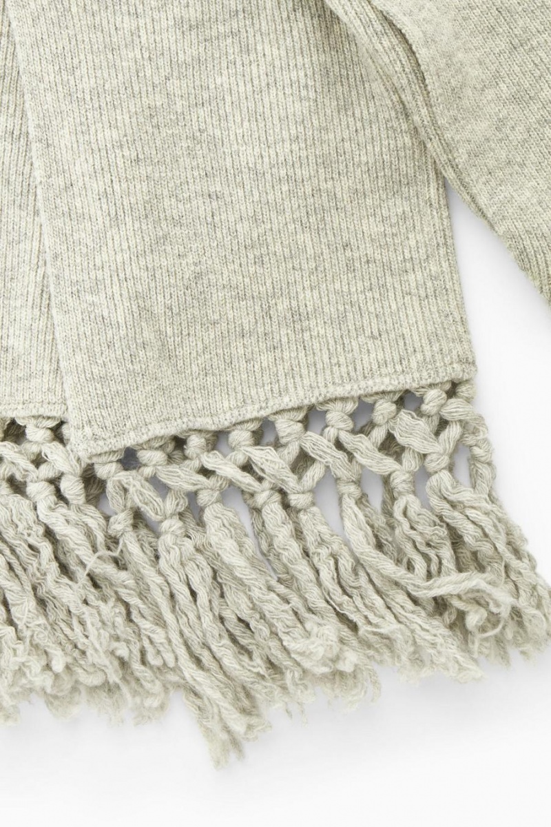 COS Fringed Panelled Gyapjú Jumpers Női Világos Szürke | RJB-015972