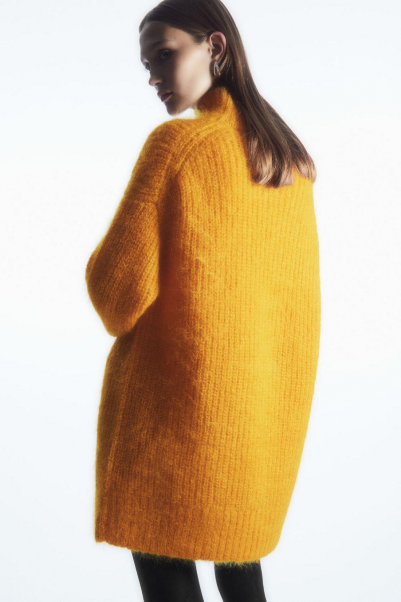 COS Funnel-neck Mohair Felső Női Sárga | LSN-830742