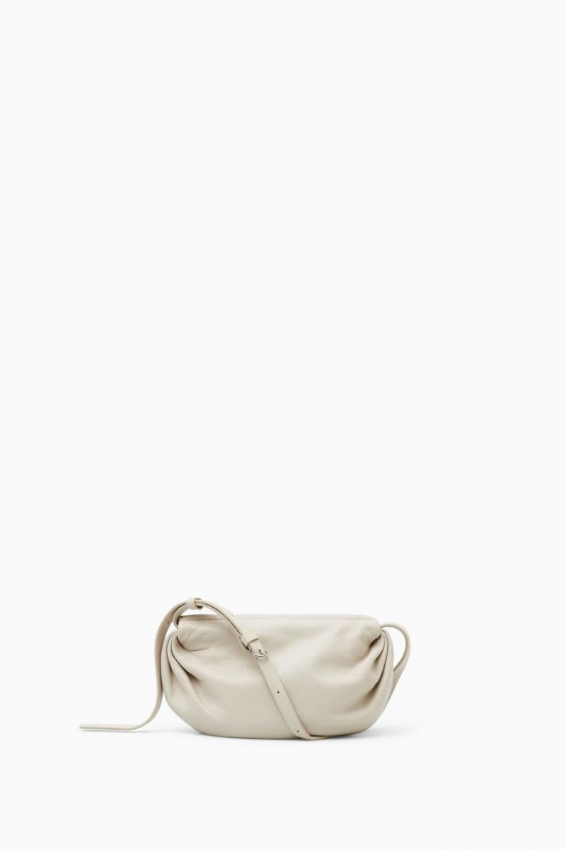 COS Gathered Shoulder - Bőr Táska Női Fehér | FHW-753148