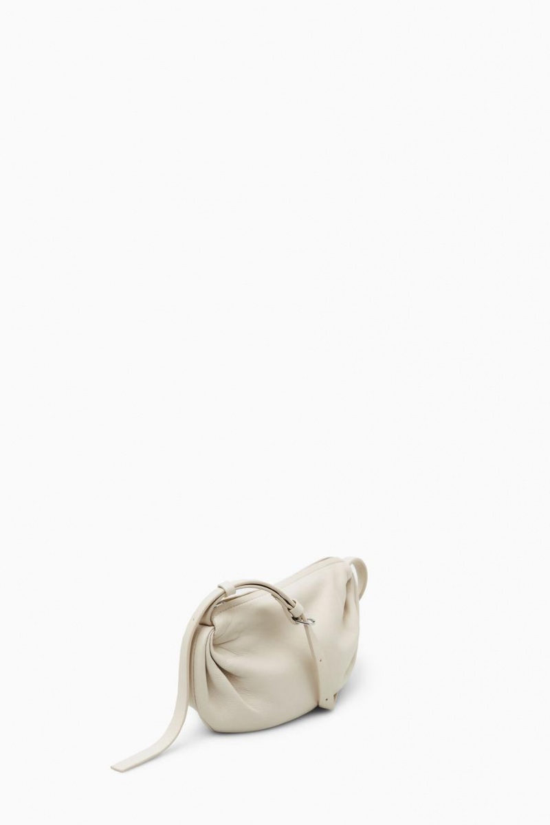 COS Gathered Shoulder - Bőr Táska Női Fehér | FHW-753148