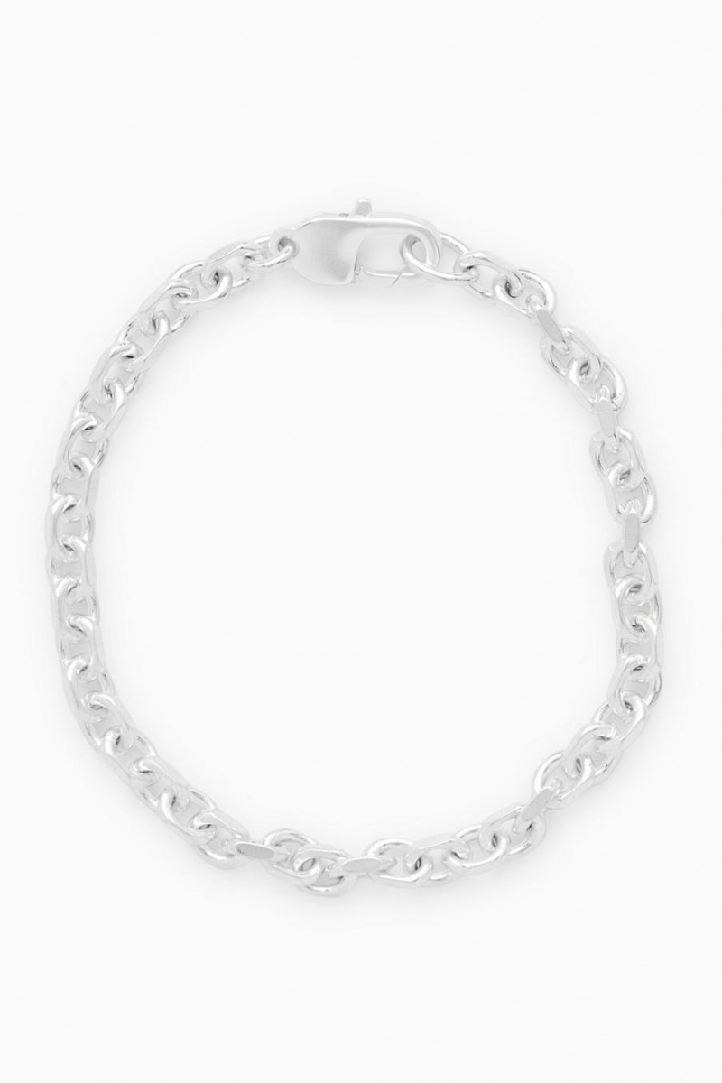 COS Geometric Oval-link Karkötő Női Titán | CYW-605912